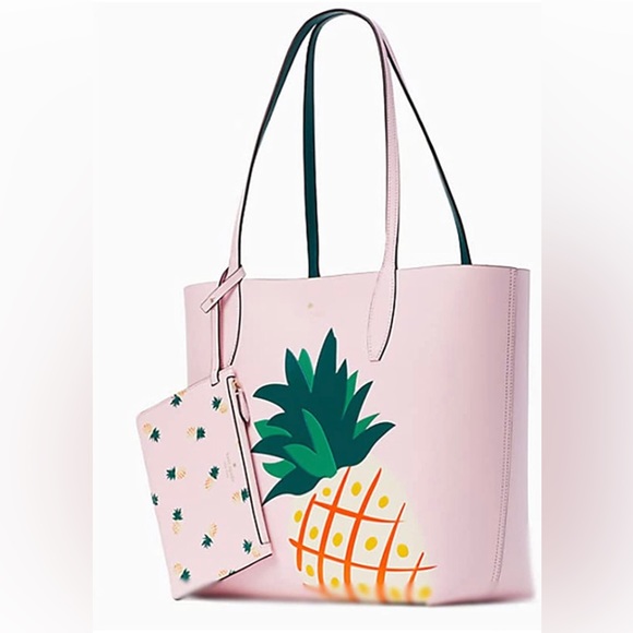 kate spade Handbags - Kate Spade Colada Pineapple Reversible Tote + Pouch NWT